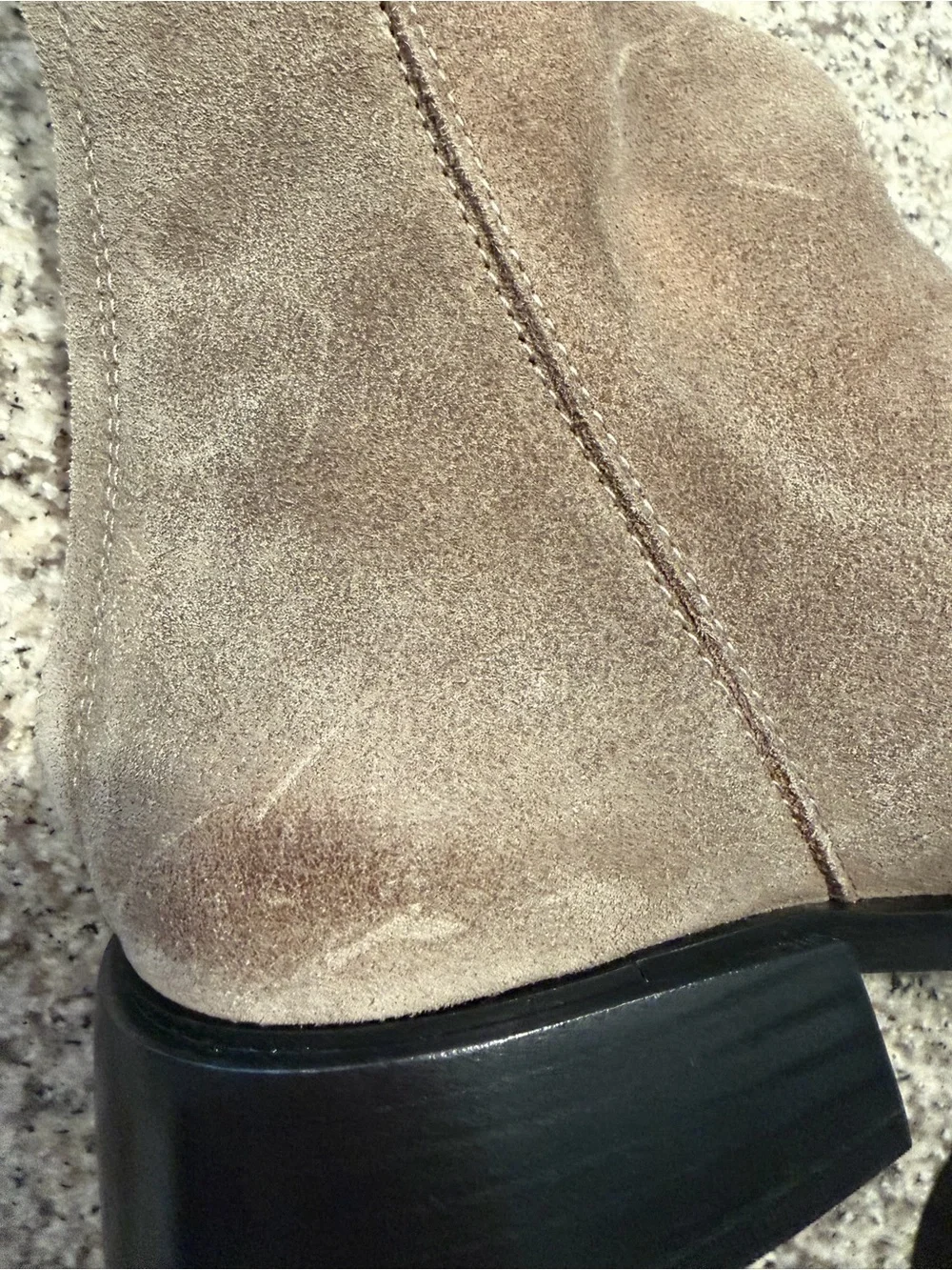 Steve Madden Nexie Bootie Suede Size 11 Taupe Back Zipper Almond Toe New